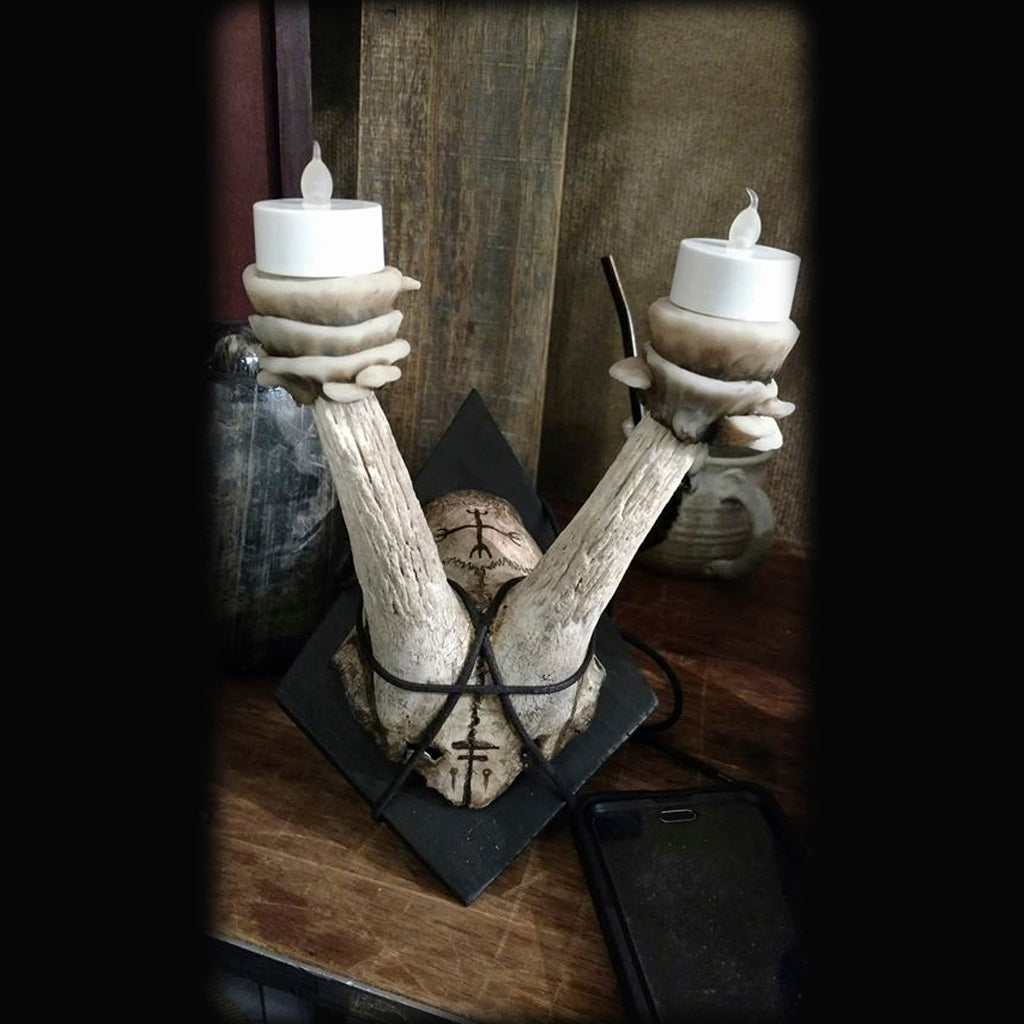 Skullplate Candle Holder Reliquary Arcanum